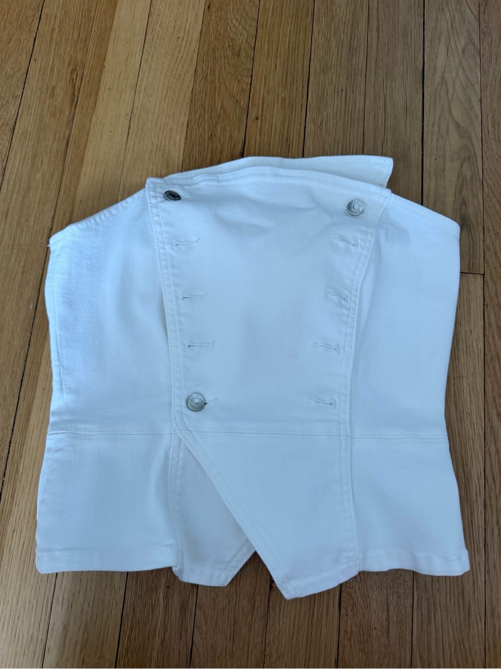 White strapless denim strapless top S